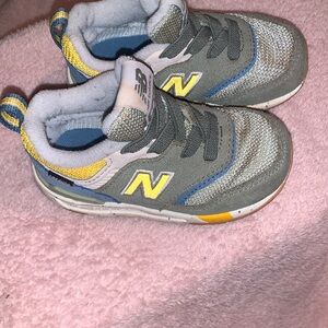 New Balance Kids' Gray and Yellow Sneakers